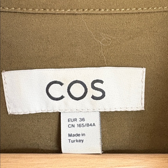 COS Khaki Belted Shirt Dress - Picture 3 of 4